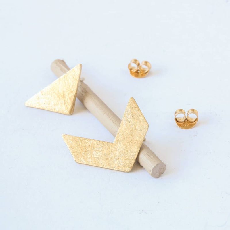 pendientes complementary c plata chapada oro