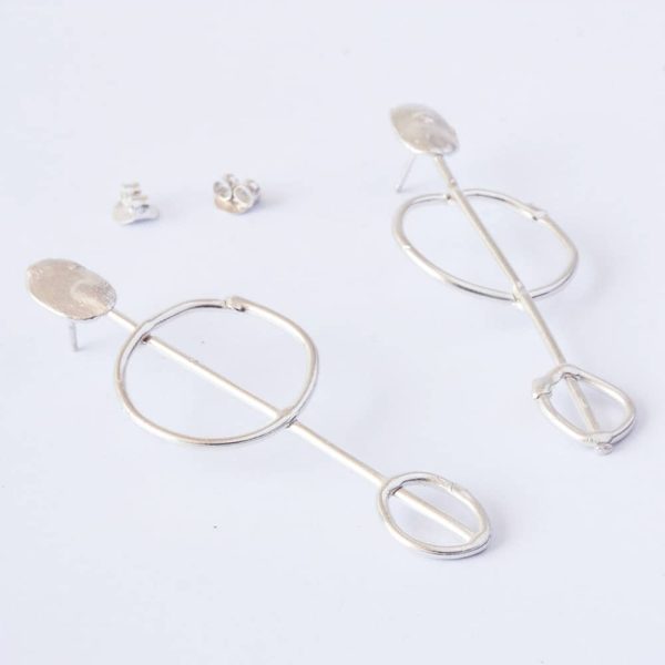 pendientes plata música pieza única